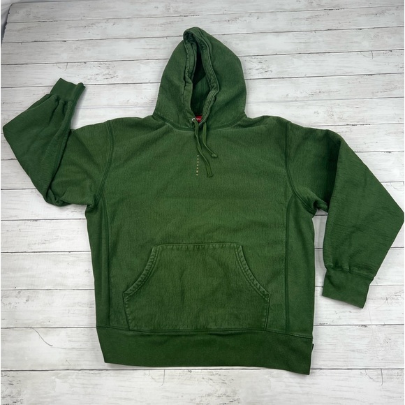 Supreme New York Men’s Size L Pine Green Cotton Hoodie - Picture 2 of 13